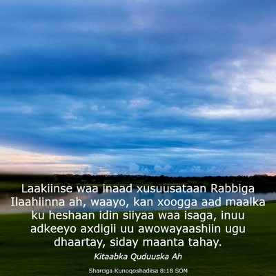 Picture 03 - Sharciga Kunoqoshadiisa 8:18 SOM - Laakiinse waa inaad xusuusataan Rabbiga - Bible Verse Picture
