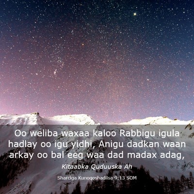 Picture 03 - Sharciga Kunoqoshadiisa 9:13 SOM - Oo weliba waxaa kaloo Rabbigu igula hadlay oo igu - Bible Verse Picture