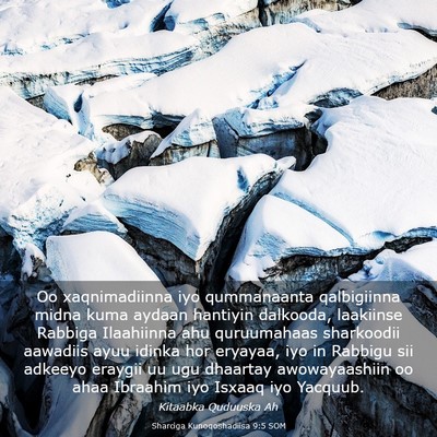 Picture 03 - Sharciga Kunoqoshadiisa 9:5 SOM - Oo xaqnimadiinna iyo qummanaanta qalbigiinna - Bible Verse Picture