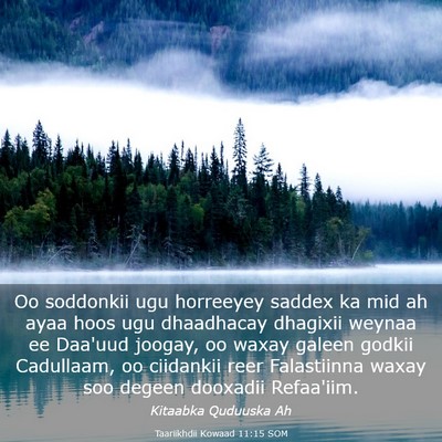 Picture 03 - Taariikhdii Kowaad 11:15 SOM - Oo soddonkii ugu horreeyey saddex ka mid ah ayaa - Bible Verse Picture