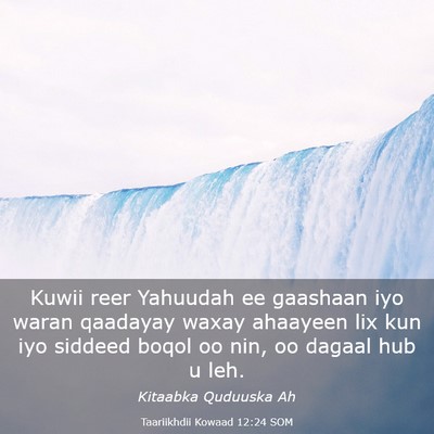 Picture 03 - Taariikhdii Kowaad 12:24 SOM - Kuwii reer Yahuudah ee gaashaan iyo waran - Bible Verse Picture