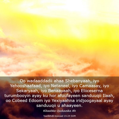 Picture 03 - Taariikhdii Kowaad 15:24 SOM - Oo wadaaddadii ahaa Shebanyaah, iyo - Bible Verse Picture