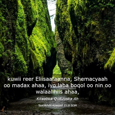 Picture 03 - Taariikhdii Kowaad 15:8 SOM - kuwii reer Eliisaafaanna, Shemacyaah oo madax - Bible Verse Picture