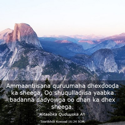Picture 03 - Taariikhdii Kowaad 16:24 SOM - Ammaantiisana quruumaha dhexdooda ka sheega, Oo - Bible Verse Picture