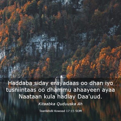 Picture 03 - Taariikhdii Kowaad 17:15 SOM - Haddaba siday erayadaas oo dhan iyo tusniintaas - Bible Verse Picture