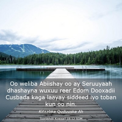 Picture 03 - Taariikhdii Kowaad 18:12 SOM - Oo weliba Abiishay oo ay Seruuyaah dhashayna - Bible Verse Picture