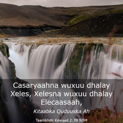 Picture 03 - Taariikhdii Kowaad 2:39 SOM - Casaryaahna wuxuu dhalay Xeles, Xelesna wuxuu - Bible Verse Picture