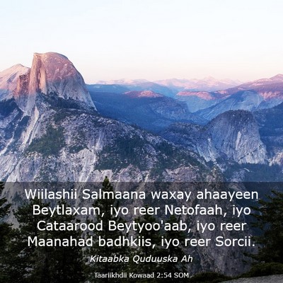 Picture 03 - Taariikhdii Kowaad 2:54 SOM - Wiilashii Salmaana waxay ahaayeen Beytlaxam, iyo - Bible Verse Picture