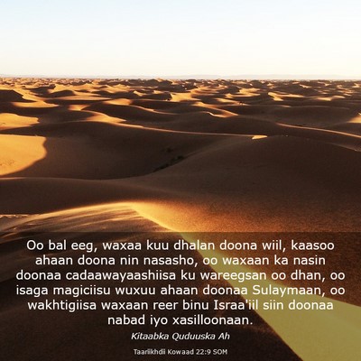 Picture 03 - Taariikhdii Kowaad 22:9 SOM - Oo bal eeg, waxaa kuu dhalan doona wiil, kaasoo - Bible Verse Picture