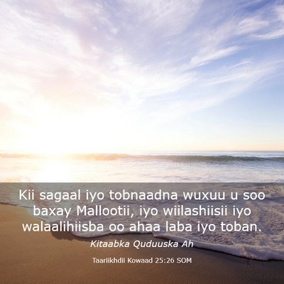 Picture 03 - Taariikhdii Kowaad 25:26 SOM - Kii sagaal iyo tobnaadna wuxuu u soo baxay - Bible Verse Picture