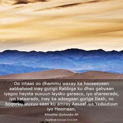 Picture 03 - Taariikhdii Kowaad 25:6 SOM - Oo intaas oo dhammu waxay ka hooseeyeen aabbahood - Bible Verse Picture
