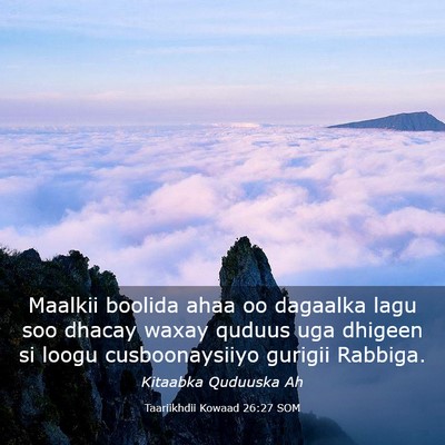 Picture 03 - Taariikhdii Kowaad 26:27 SOM - Maalkii boolida ahaa oo dagaalka lagu soo dhacay - Bible Verse Picture