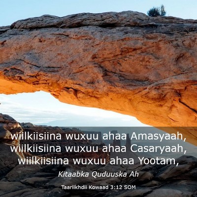 Picture 03 - Taariikhdii Kowaad 3:12 SOM - wiilkiisiina wuxuu ahaa Amasyaah, wiilkiisiina - Bible Verse Picture