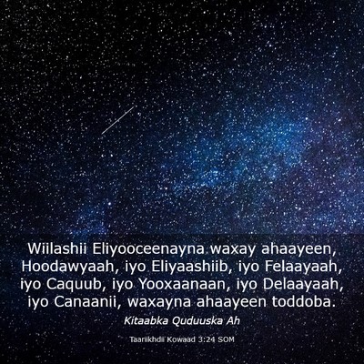 Picture 03 - Taariikhdii Kowaad 3:24 SOM - Wiilashii Eliyooceenayna waxay ahaayeen, - Bible Verse Picture