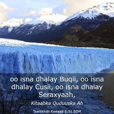 Picture 03 - Taariikhdii Kowaad 6:51 SOM - oo isna dhalay Buqii, oo isna dhalay Cusii, oo - Bible Verse Picture