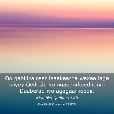 Picture 03 - Taariikhdii Kowaad 6:72 SOM - Oo qabiilka reer Isaakaarna waxaa laga siiyey - Bible Verse Picture