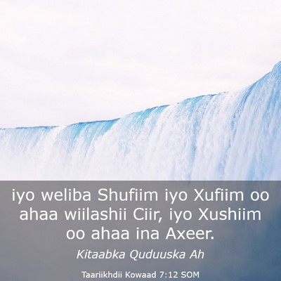 Picture 03 - Taariikhdii Kowaad 7:12 SOM - iyo weliba Shufiim iyo Xufiim oo ahaa wiilashii - Bible Verse Picture