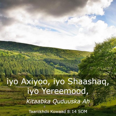 Picture 03 - Taariikhdii Kowaad 8:14 SOM - iyo Axiyoo, iyo Shaashaq, iyo - Bible Verse Picture