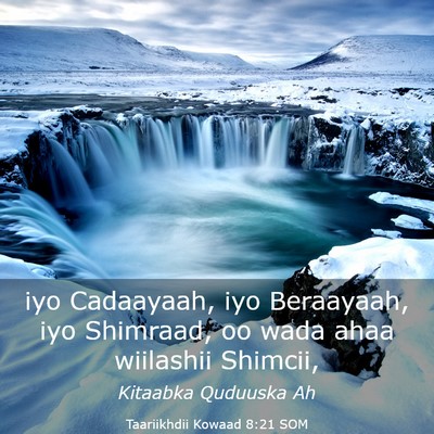Picture 03 - Taariikhdii Kowaad 8:21 SOM - iyo Cadaayaah, iyo Beraayaah, iyo Shimraad, oo - Bible Verse Picture