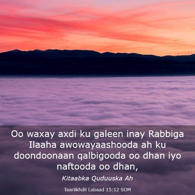 Picture 03 - Taariikhdii Labaad 15:12 SOM - Oo waxay axdi ku galeen inay Rabbiga Ilaaha - Bible Verse Picture