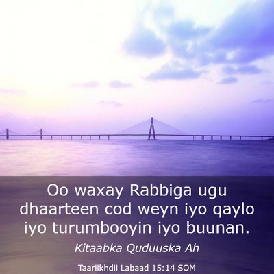 Picture 03 - Taariikhdii Labaad 15:14 SOM - Oo waxay Rabbiga ugu dhaarteen cod weyn iyo qaylo - Bible Verse Picture
