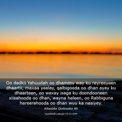 Picture 03 - Taariikhdii Labaad 15:15 SOM - Oo dadkii Yahuudah oo dhammu way ku reyreeyeen - Bible Verse Picture