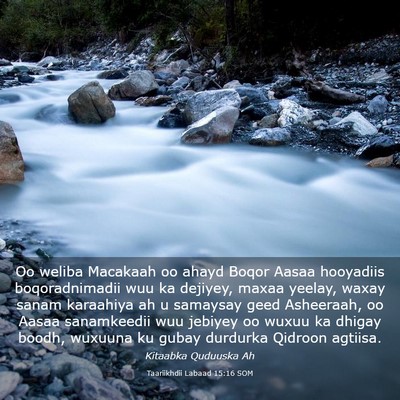 Picture 03 - Taariikhdii Labaad 15:16 SOM - Oo weliba Macakaah oo ahayd Boqor Aasaa hooyadiis - Bible Verse Picture