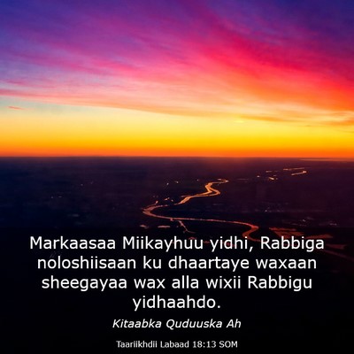 Picture 03 - Taariikhdii Labaad 18:13 SOM - Markaasaa Miikayhuu yidhi, Rabbiga noloshiisaan - Bible Verse Picture