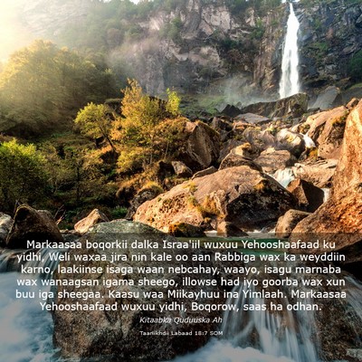 Picture 03 - Taariikhdii Labaad 18:7 SOM - Markaasaa boqorkii dalka Israa'iil wuxuu - Bible Verse Picture