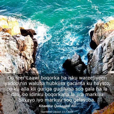Picture 03 - Taariikhdii Labaad 23:7 SOM - Oo reer Laawi boqorka ha isku wareejiyeen iyadoo - Bible Verse Picture