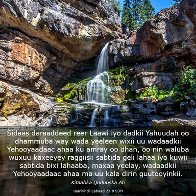 Picture 03 - Taariikhdii Labaad 23:8 SOM - Sidaas daraaddeed reer Laawi iyo dadkii Yahuudah - Bible Verse Picture