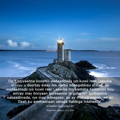 Picture 03 - Taariikhdii Labaad 31:2 SOM - Oo Xisqiyaahna kooxihii wadaaddada iyo kuwii reer - Bible Verse Picture