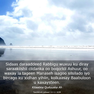 Picture 03 - Taariikhdii Labaad 33:11 SOM - Sidaas daraaddeed Rabbigu wuxuu ku diray - Bible Verse Picture