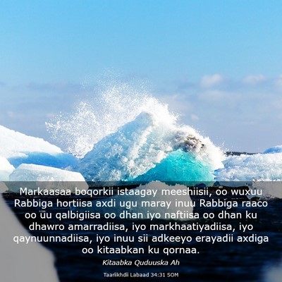 Picture 03 - Taariikhdii Labaad 34:31 SOM - Markaasaa boqorkii istaagay meeshiisii, oo wuxuu - Bible Verse Picture