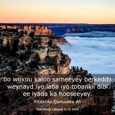 Picture 03 - Taariikhdii Labaad 4:15 SOM - oo wuxuu kaloo sameeyey berkeddii weynayd iyo - Bible Verse Picture