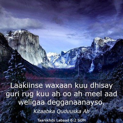 Picture 03 - Taariikhdii Labaad 6:2 SOM - Laakiinse waxaan kuu dhisay guri rug kuu ah oo ah - Bible Verse Picture