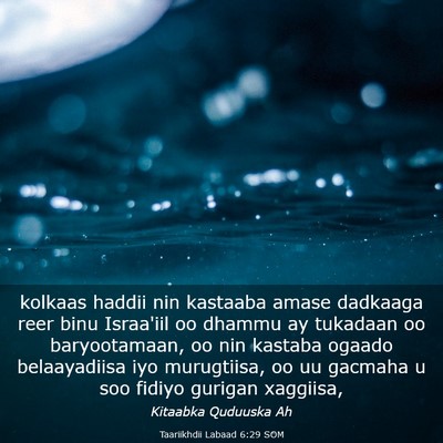 Picture 03 - Taariikhdii Labaad 6:29 SOM - kolkaas haddii nin kastaaba amase dadkaaga reer - Bible Verse Picture