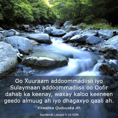 Picture 03 - Taariikhdii Labaad 9:10 SOM - Oo Xuuraam addoommadiisii iyo Sulaymaan - Bible Verse Picture