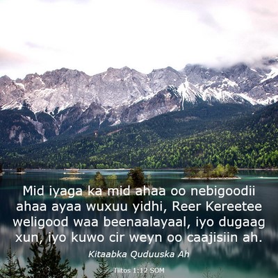 Picture 03 - Tiitos 1:12 SOM - Mid iyaga ka mid ahaa oo nebigoodii ahaa ayaa - Bible Verse Picture