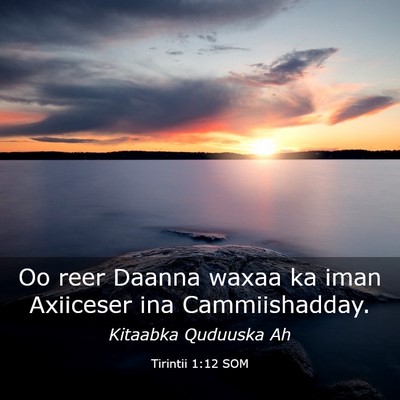 Picture 03 - Tirintii 1:12 SOM - Oo reer Daanna waxaa ka iman Axiiceser ina - Bible Verse Picture