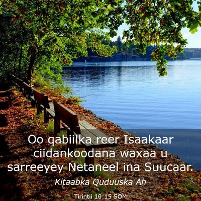 Picture 03 - Tirintii 10:15 SOM - Oo qabiilka reer Isaakaar ciidankoodana waxaa u - Bible Verse Picture