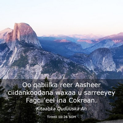 Picture 03 - Tirintii 10:26 SOM - Oo qabiilka reer Aasheer ciidankoodana waxaa u - Bible Verse Picture