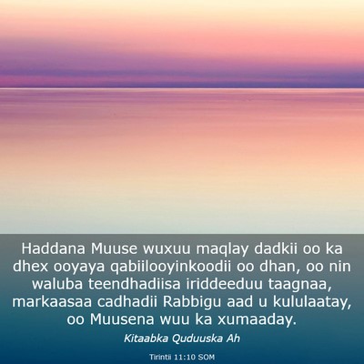 Picture 03 - Tirintii 11:10 SOM - Haddana Muuse wuxuu maqlay dadkii oo ka dhex - Bible Verse Picture