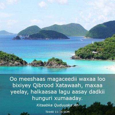 Picture 03 - Tirintii 11:34 SOM - Oo meeshaas magaceedii waxaa loo bixiyey Qibrood - Bible Verse Picture
