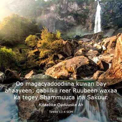 Picture 03 - Tirintii 13:4 SOM - Oo magacyadoodiina kuwan bay ahaayeen: qabiilkii - Bible Verse Picture