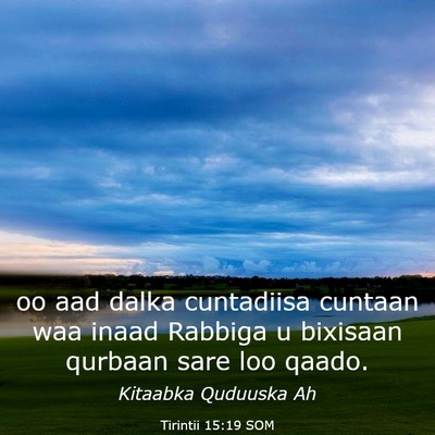 Picture 03 - Tirintii 15:19 SOM - oo aad dalka cuntadiisa cuntaan waa inaad Rabbiga - Bible Verse Picture