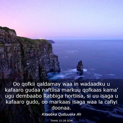 Picture 03 - Tirintii 15:28 SOM - Oo qofkii qaldamay waa in wadaadku u kafaaro - Bible Verse Picture