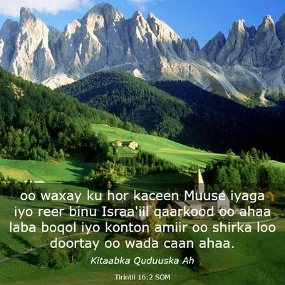 Picture 03 - Tirintii 16:2 SOM - oo waxay ku hor kaceen Muuse iyaga iyo reer binu - Bible Verse Picture