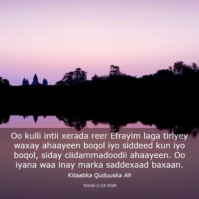 Picture 03 - Tirintii 2:24 SOM - Oo kulli intii xerada reer Efrayim laga tiriyey - Bible Verse Picture