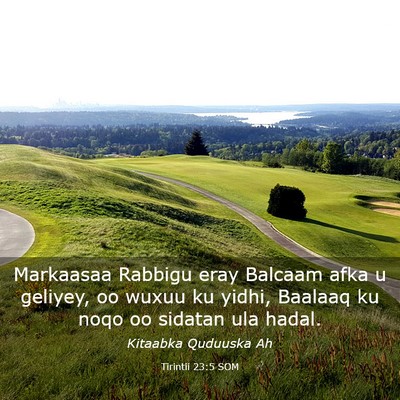 Picture 03 - Tirintii 23:5 SOM - Markaasaa Rabbigu eray Balcaam afka u geliyey, oo - Bible Verse Picture